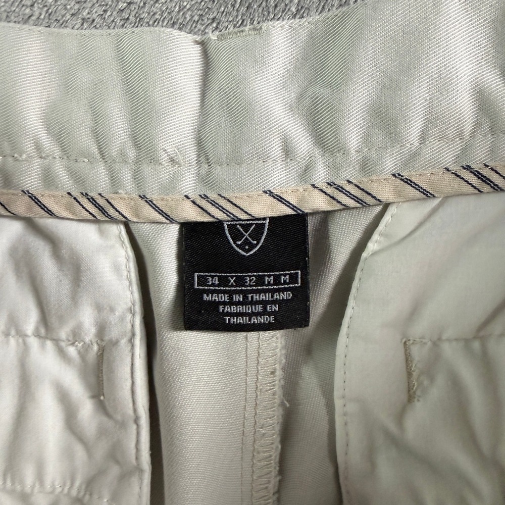 Nike Y2K Golf Flat Front Cotton Twill Chino Pants Mens 34x32 Stone Khaki - Picture 4 of 12
